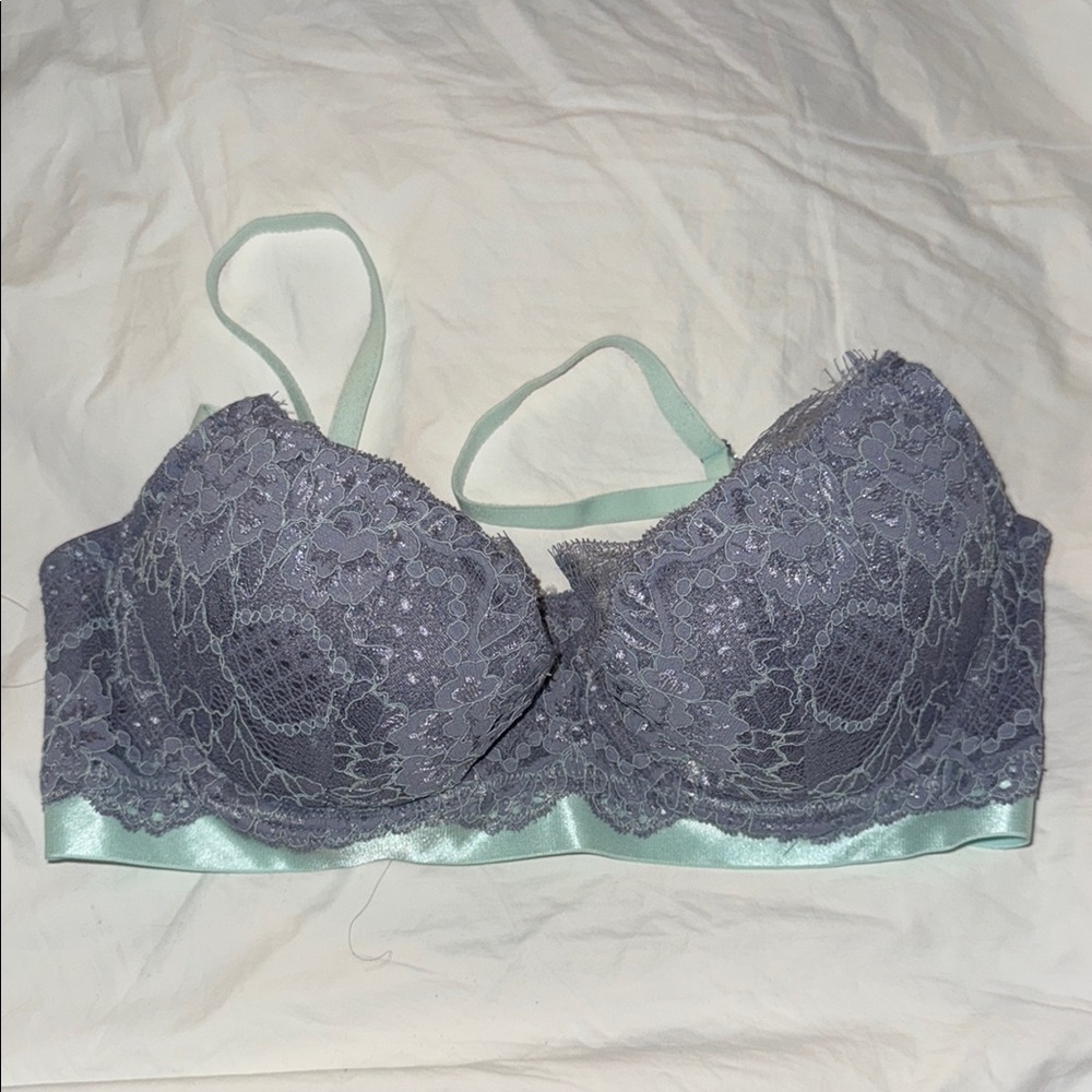 H&M Lace Bralette in Gray and Mint